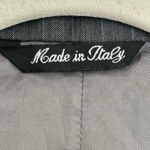 Domenico Vacca Grey 100% wool pinstripe pant Suit - Picture 10 of 12